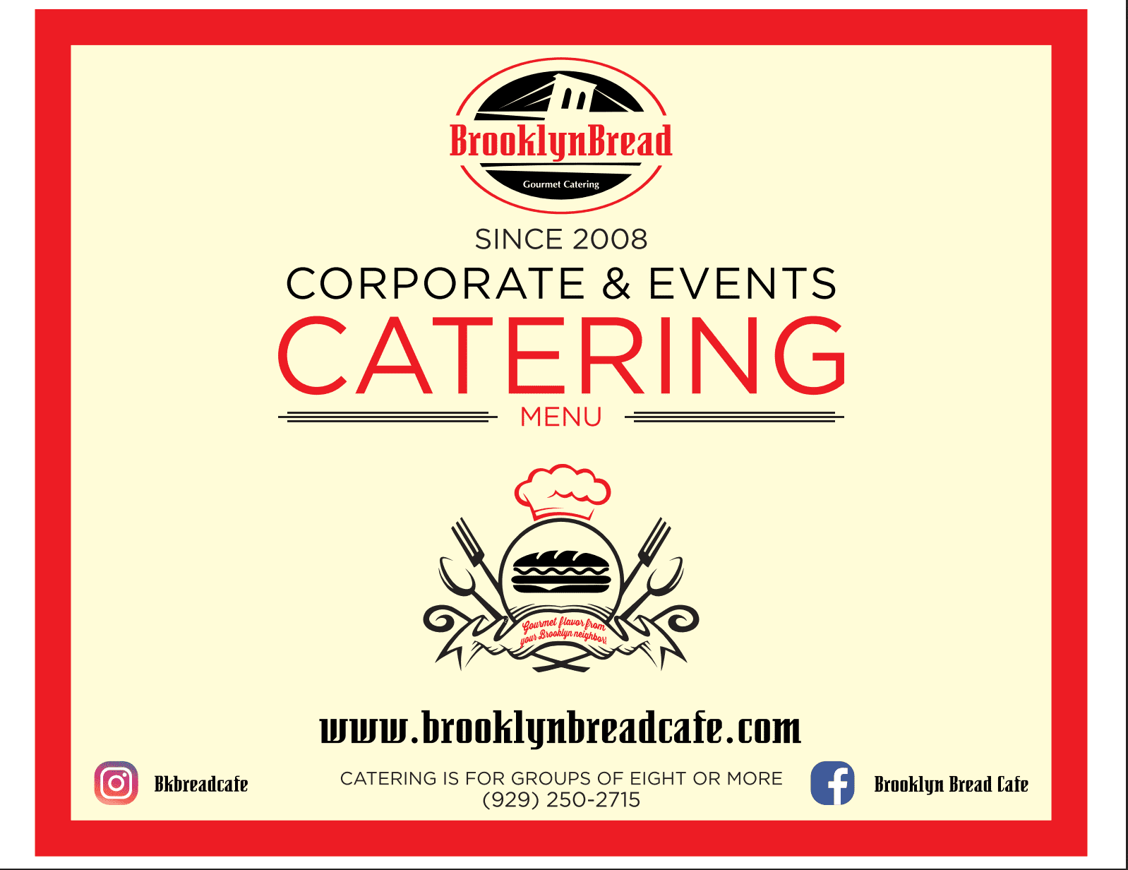 Catering Menu Brooklyn Bread